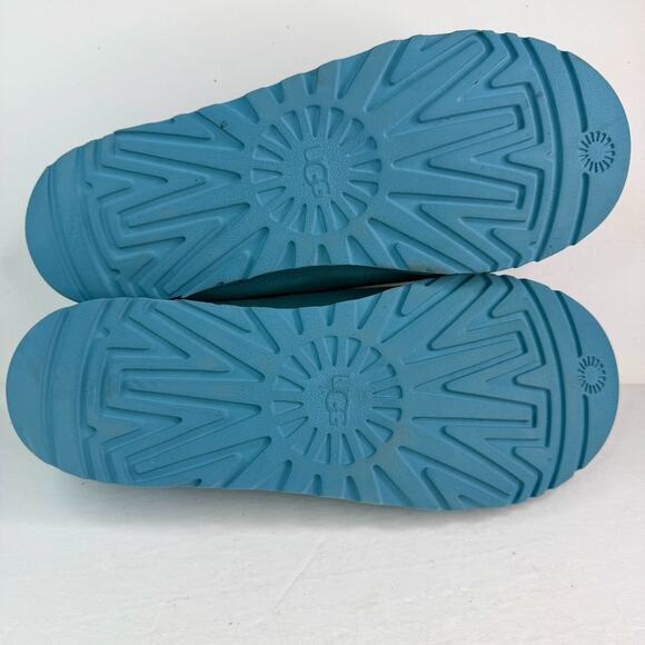 UGG Tasman Slippers Suede Lined Moccasin Shoes Deep Ice Teal Blue Womens Size 11 - Picture 10 of 10